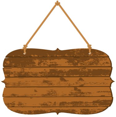 Wooden signboard clipart