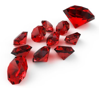 Beautiful ruby gems clipart