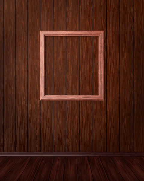 Interior with empty frame — Stock Photo, Image