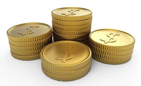 stock image Pile of golden coins