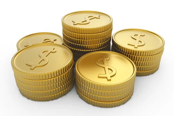 Pile of golden coins — Stock Photo, Image