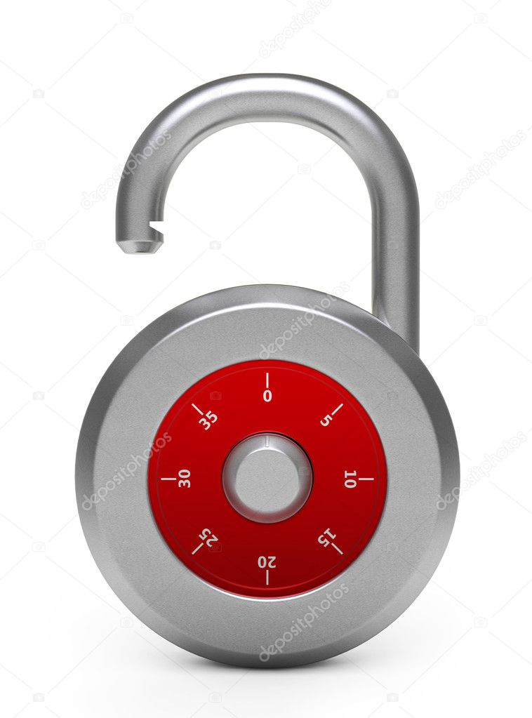 Illustration of opened lock