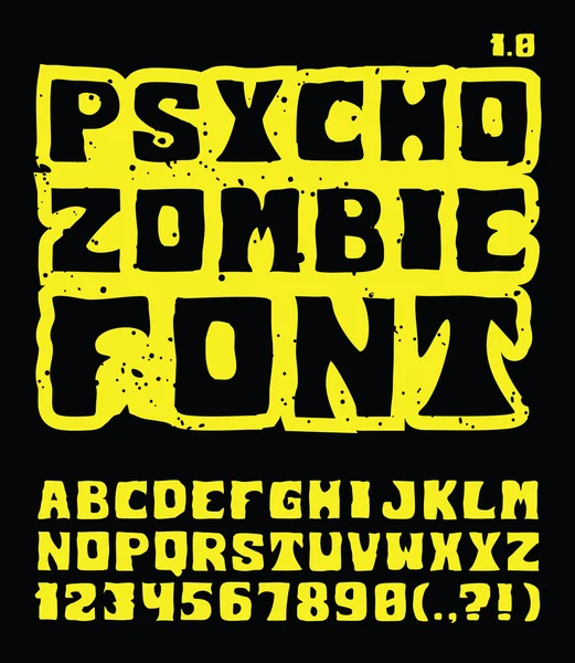 Stock vector Psycho Zombie Font