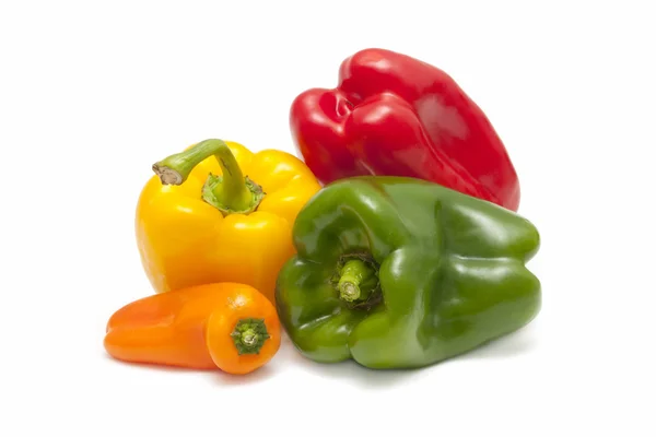 Vier pepers gevarieerd — Stockfoto