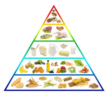 Food pyramid clipart