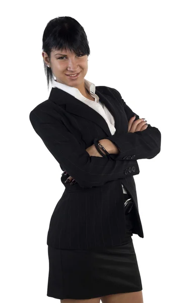 Businesswoman On A White Background — Stock Photo, Image
