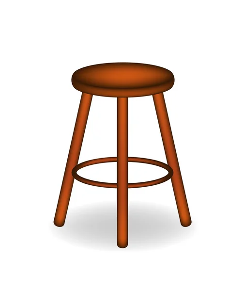 stock vector Retro wooden stool