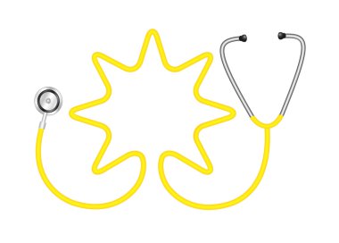 Stethoscope in shape of star clipart