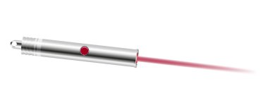 Laser pointer with red light clipart