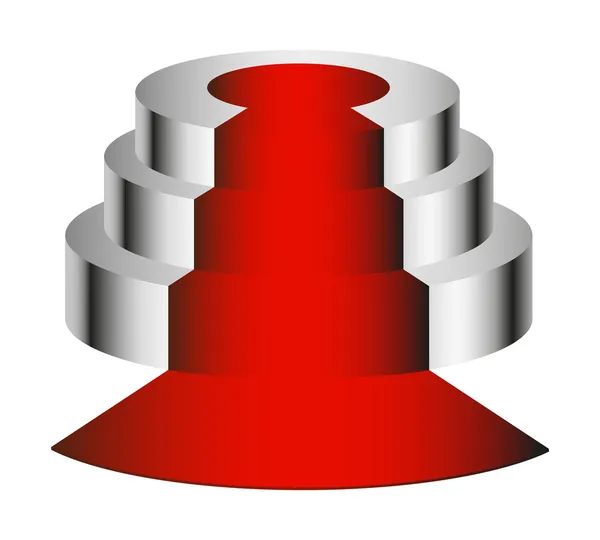 Podium vide avec tapis rouge — Image vectorielle