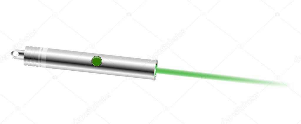 Laser pointer with green light