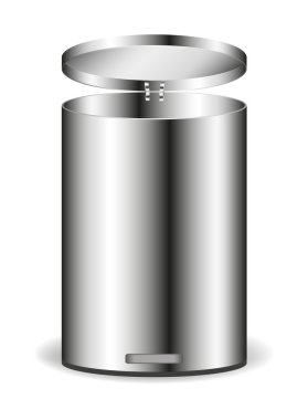 Metal rubbish bin clipart