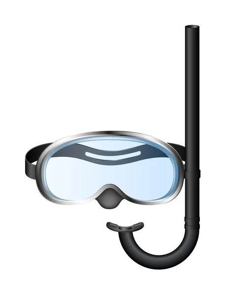 Snorkel y máscara para bucear — Vector de stock