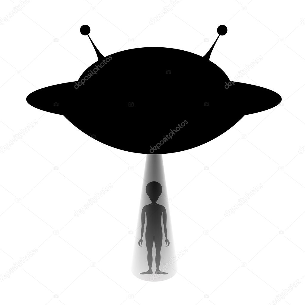 Unidentified flying object with alien