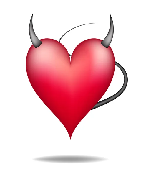 Şeytan kalp — Stok Vektör