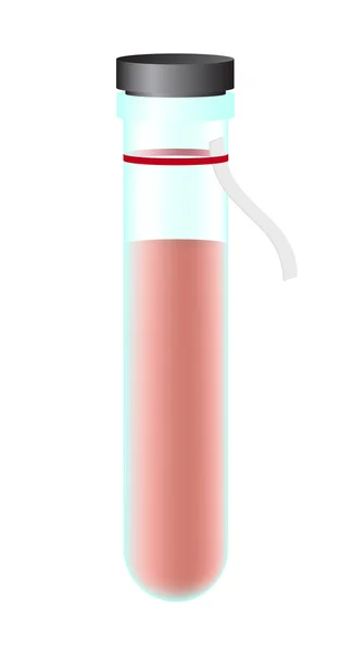 Chemielaborflasche mit Verschluss — Stockvektor