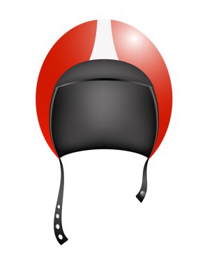 Retro motorcycle helmet clipart