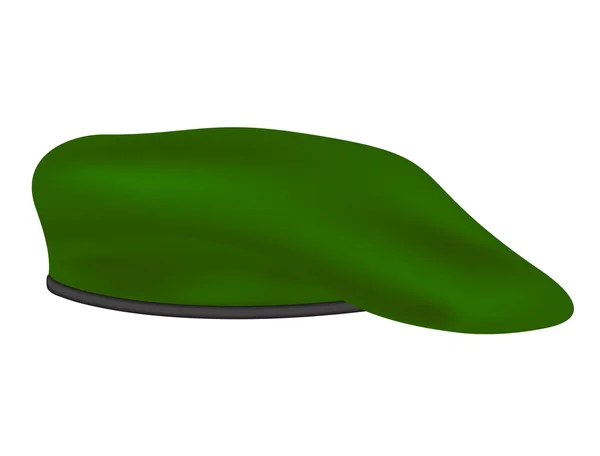 军事绿色贝雷帽 — 图库矢量图片