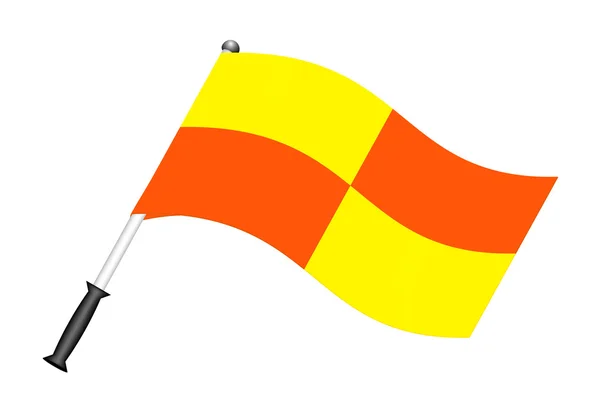 Fotboll flagga (domaren flagga) — Stock vektor