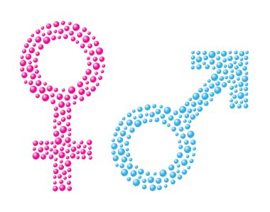 Female and male sign clipart