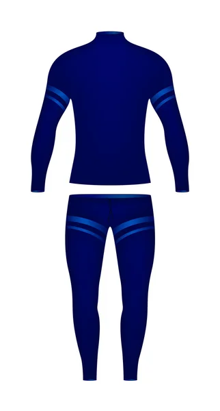 Sport kostym (bestående av en långärmad t-shirt och byxor) — Stock vektor