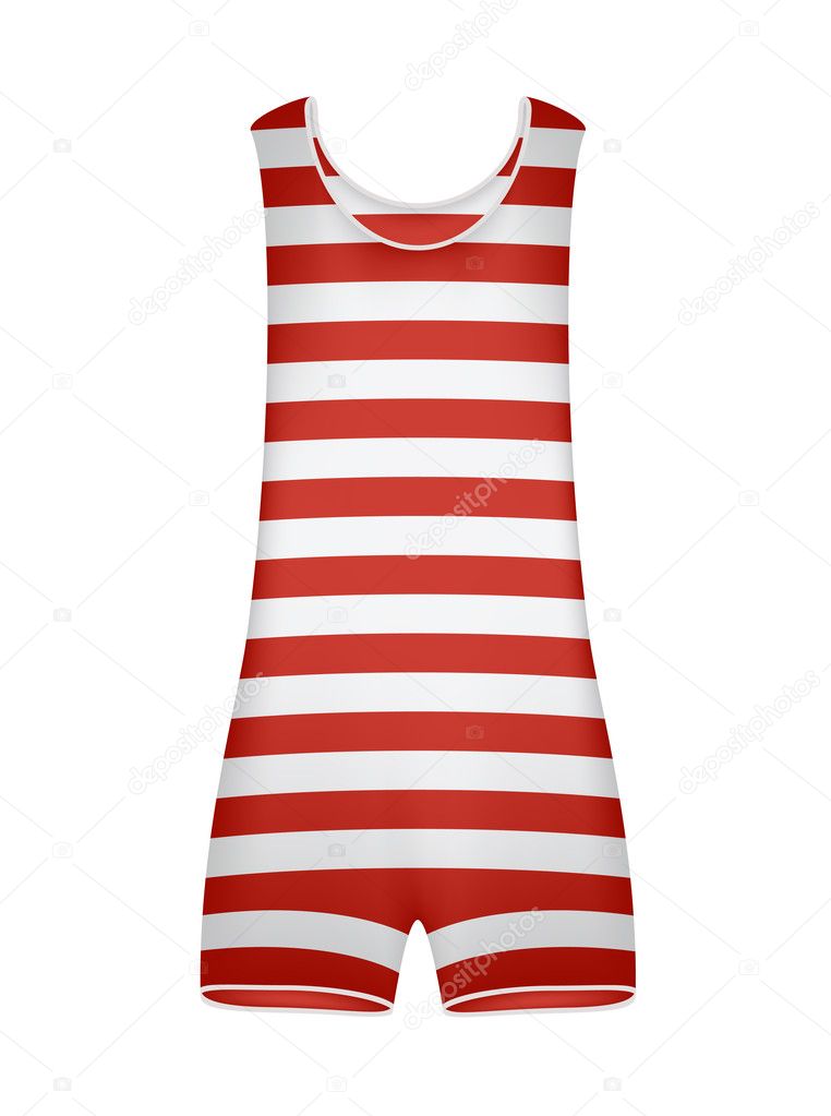 Striped retro swimsuit Stock Illustration by ©Jirkapravda #9657407