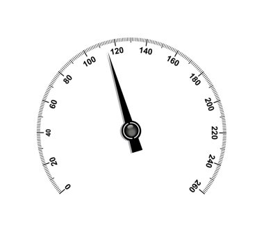 Needle speedometer clipart