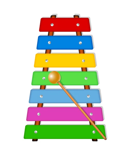 Xylophone coloré — Image vectorielle