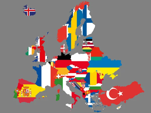 Європа карта — стоковий вектор