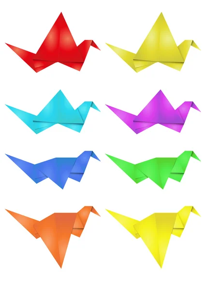 Origami di uccello — Vettoriale Stock