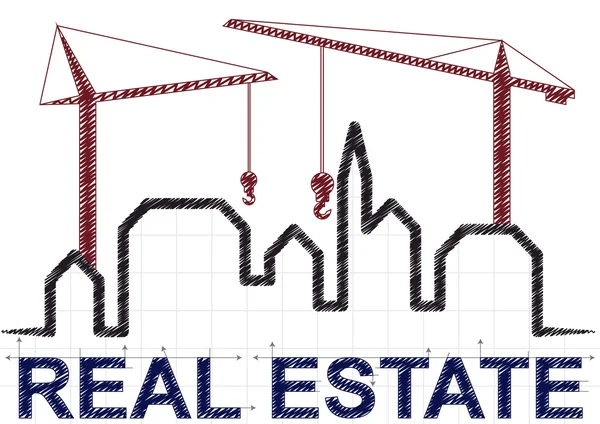 Real estate skyline — Stock Vector