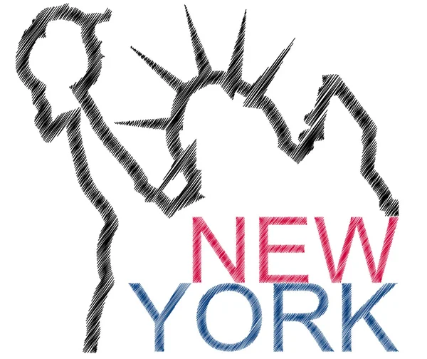 Nueva York estatua libertad — Vector de stock