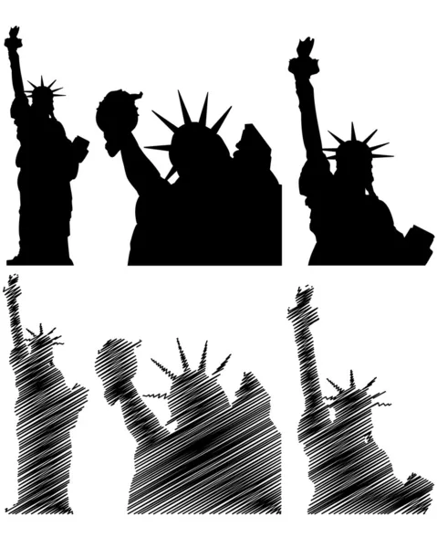 Nova Iorque estátua liberdade — Vetor de Stock