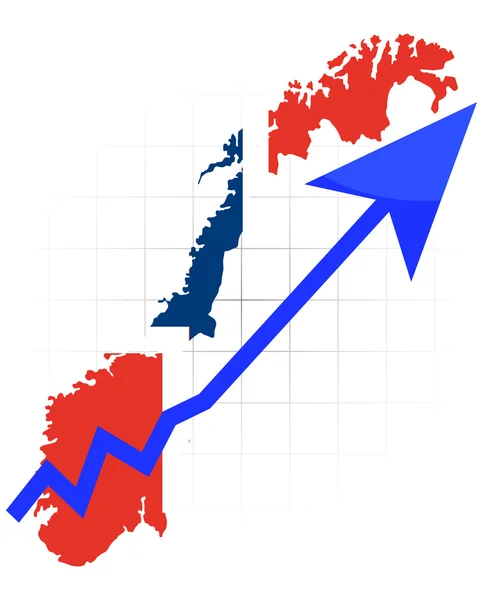 Crecimiento noruego — Vector de stock