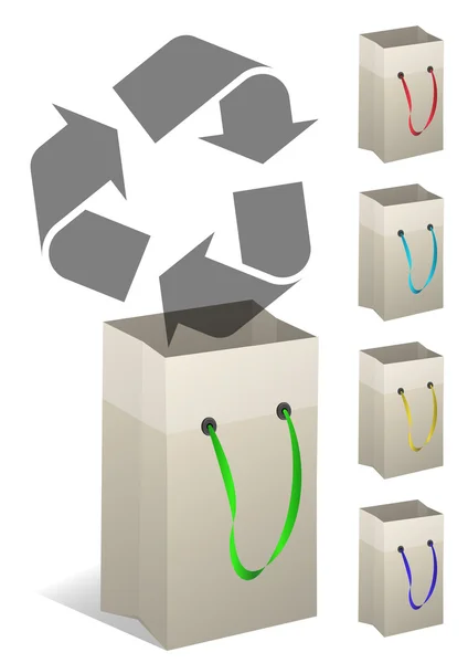 Sac recyclé — Image vectorielle