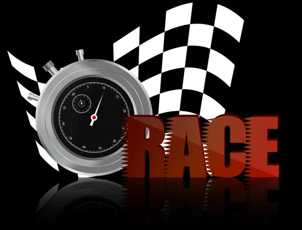 Cronómetro carrera — Vector de stock