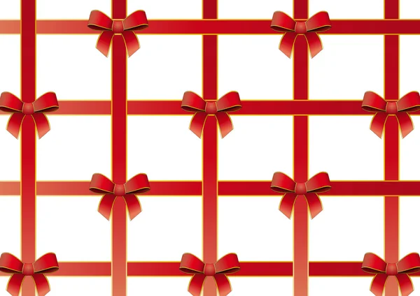Bundet rött band — Stock vektor