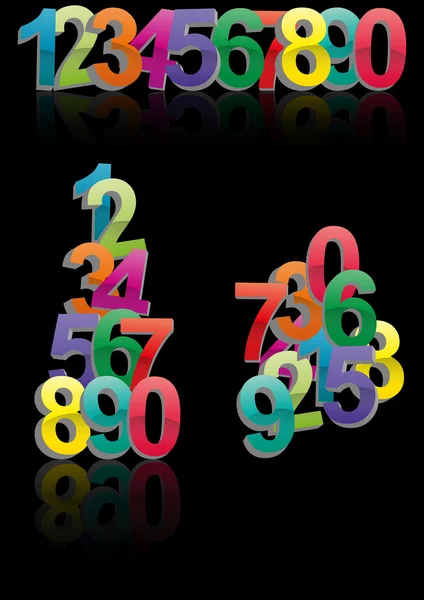 Set color numbers — Stock Vector