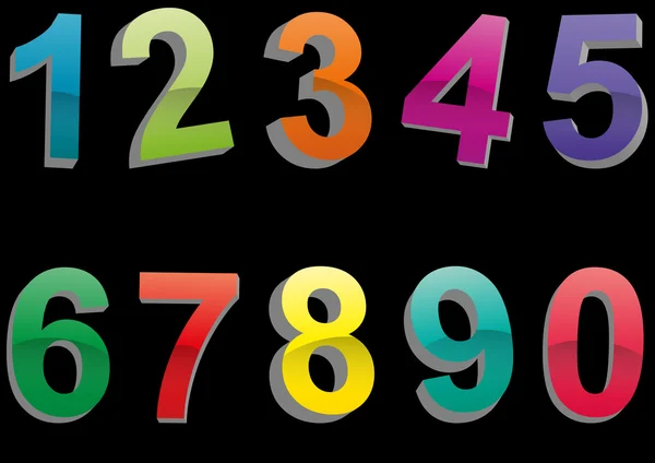 Definir números de cores — Vetor de Stock
