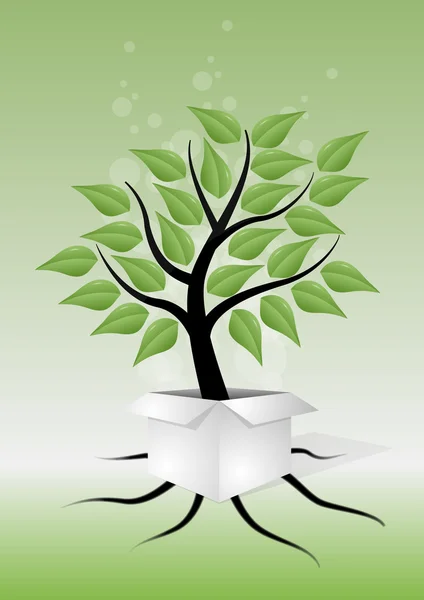 Boîte d'arbre — Image vectorielle
