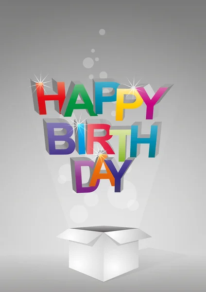 Happy birthday box — Stock Vector