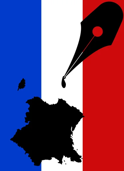 Inchiostro di francia — Vettoriale Stock