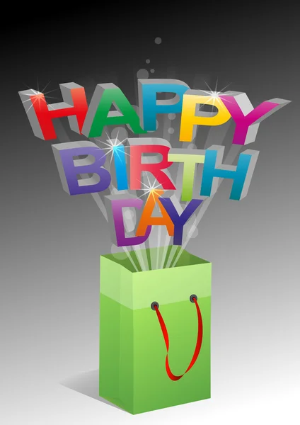 Happy birthday bag — Stock Vector