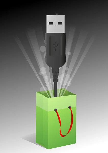 USB сумка — стоковий вектор