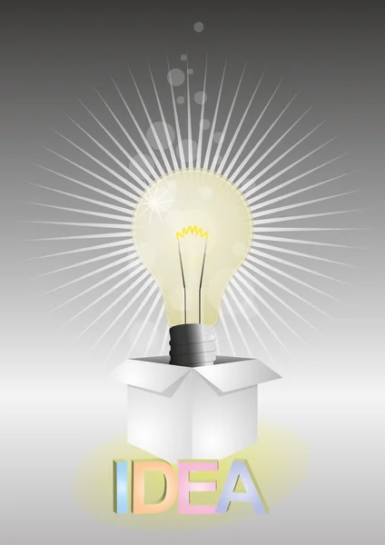 Boîte à ampoule — Image vectorielle