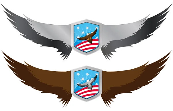 Usa eagle shield — Stockový vektor