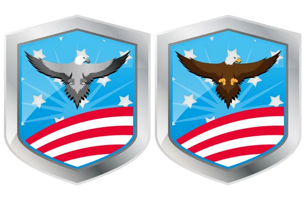 USA eagle schild — Stockvector