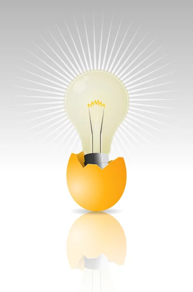 Light bulb egg — Stock Vector