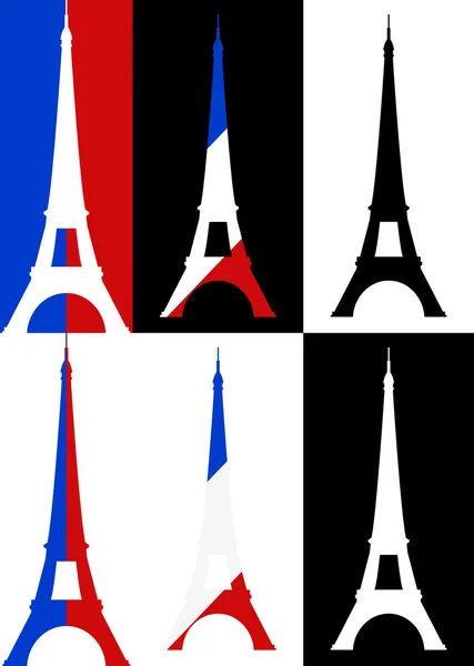 Tour Eiffelsilhouette — Stockvektor