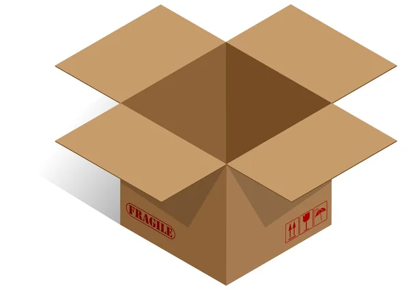 Caja marrón — Archivo Imágenes Vectoriales